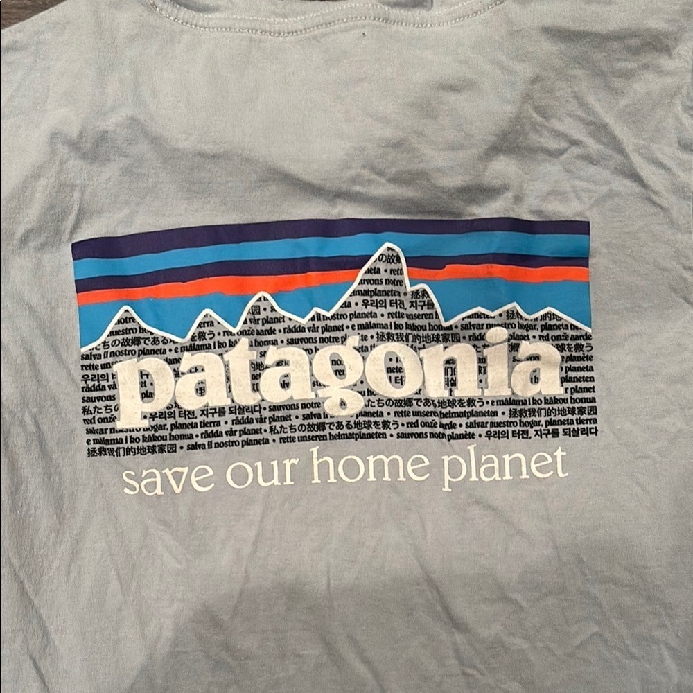 Patagonia Light Blue T-Shirt - Picture 4 of 4